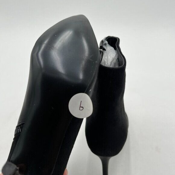 Womens Ankle Boots Pointed Toe Side Zipper Heeled Booties Party Dress Stiletto B - Picture 5 of 7